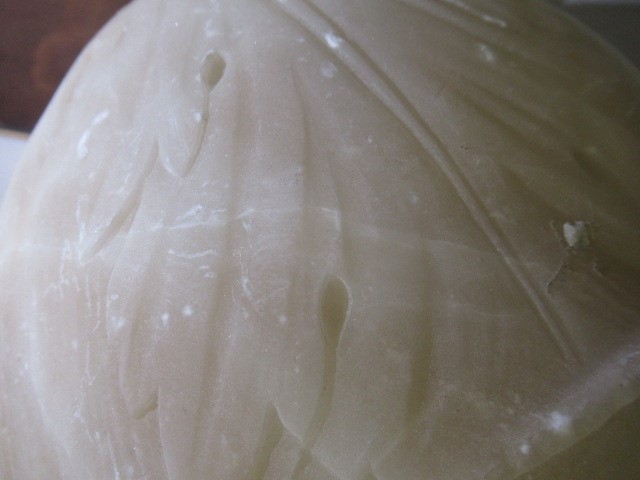 AN EMPIRE STYLE ALABASTER AND GILT METAL CEILING LIGHT Image