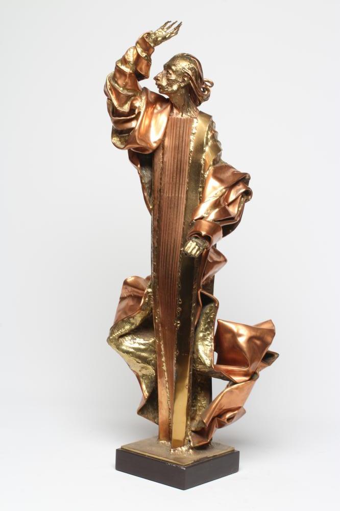 SEAN RICE (1931-1997) A Prophet (?), welded bronze and copper figure sculpture on square base, Image