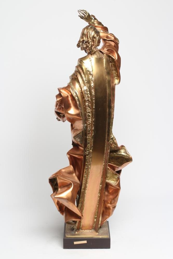 SEAN RICE (1931-1997) A Prophet (?), welded bronze and copper figure sculpture on square base, Image