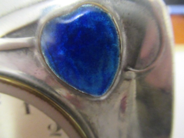 ARCHIBALD KNOX FOR LIBERTY - A TUDRIC PEWTER CASED TIMEPIECE of rounded square form Image