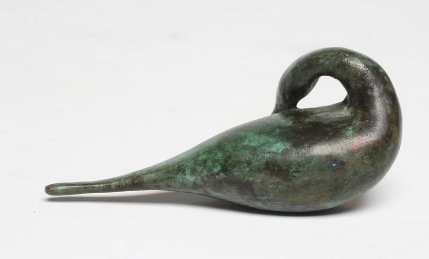 GUY TAPLIN (b.1939) 'Pintale Preening', limited edition miniature bronze 9/25, signed, 3 ½ wide Image