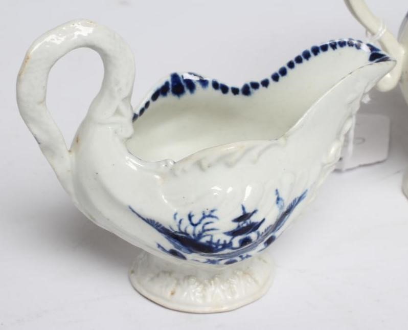 A PENNINGTON'S PORCELAIN SHELL MOULDED BUTTER BOAT Image