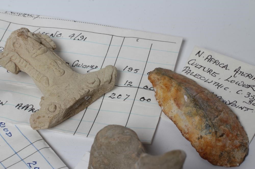 A COLLECTION OF NORTH AFRICAN AND SYRO-HITTITE ANTIQUITIES comprising of a terracotta bull with Image