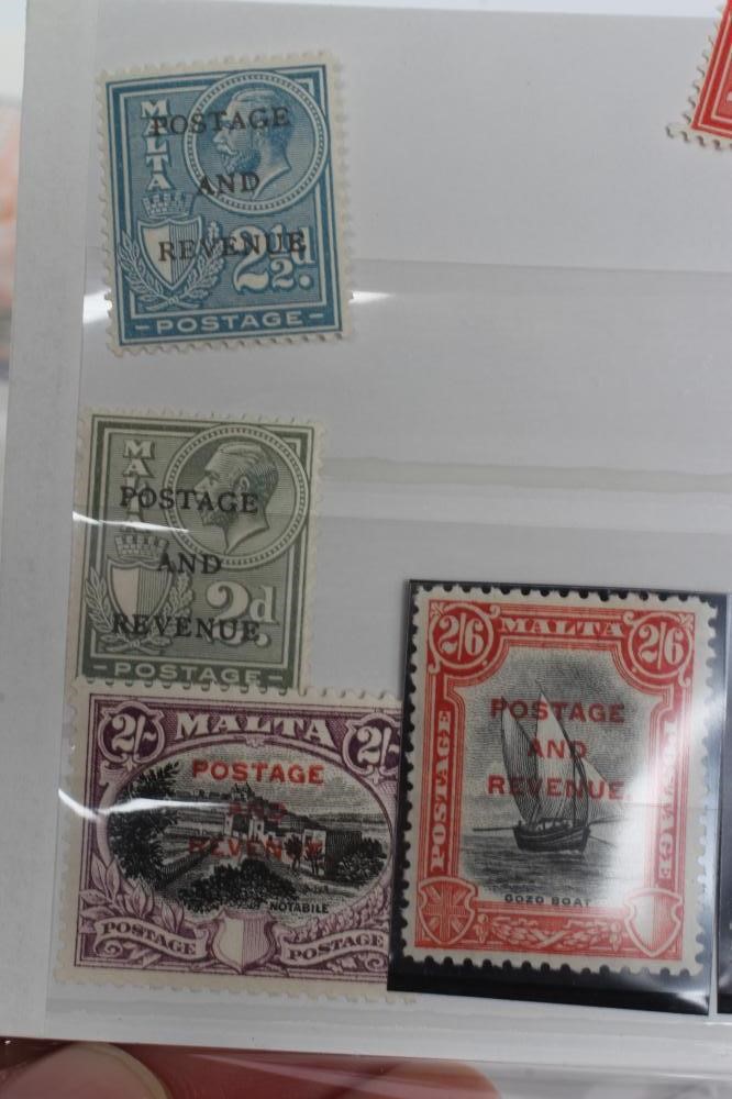 1927 £1 RED/ORANGE AND BLACK, together with a stock card of 1928 Malta stamps, fine mint (Est. plus Image