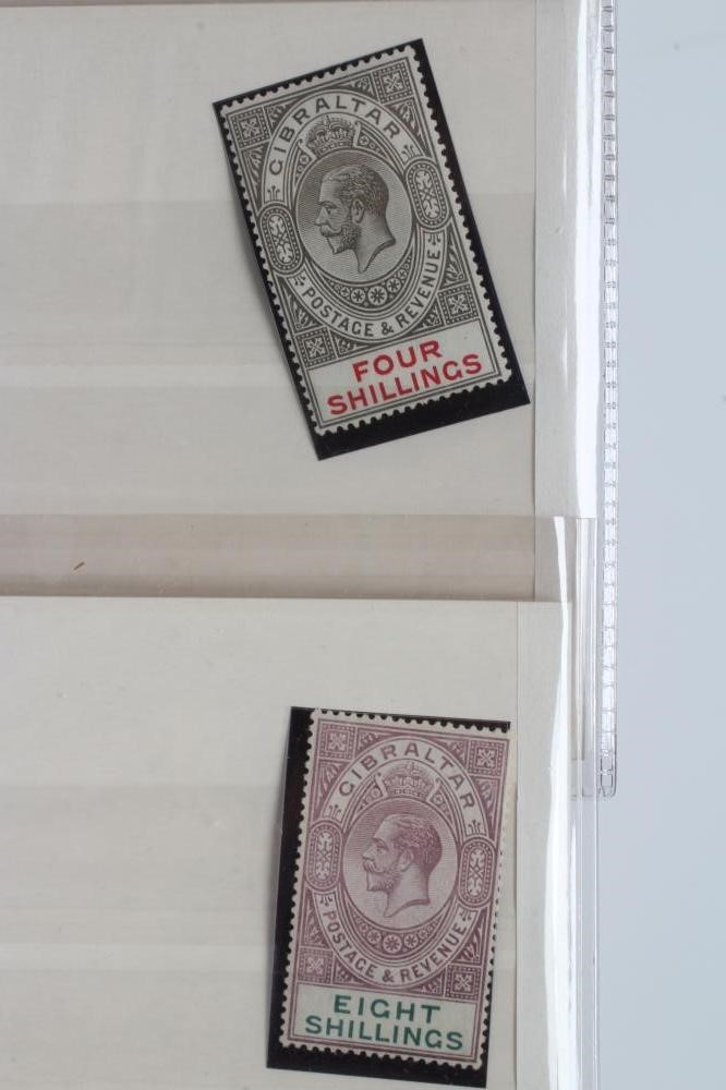 GIBRALTAR AND MALTA STAMPS, collection of George V stamps on six stock cards including 1921/22 Image