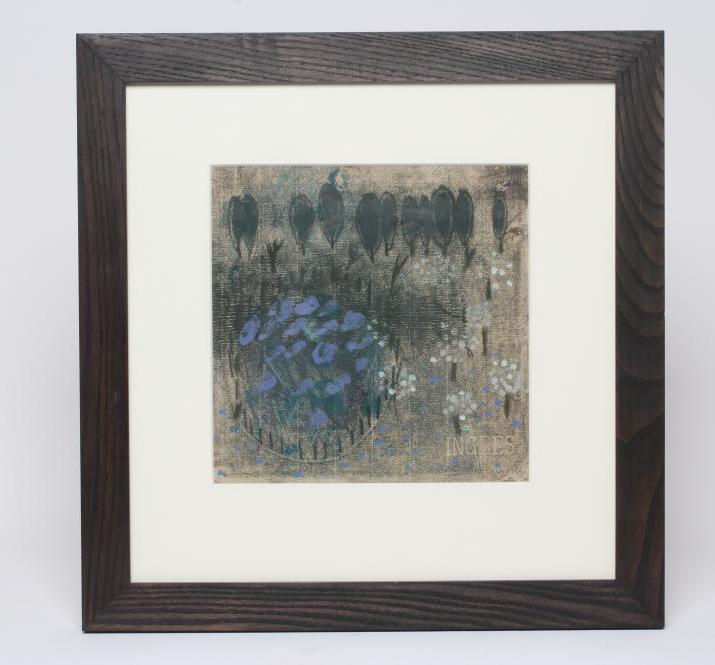 JUDITH CAIN (b.1944) "The End of Winter VI", signed and dated 1996, inscribed to reverse, monoprint, Image