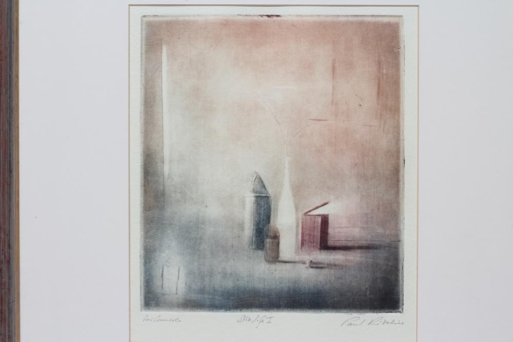PAUL RICHIE (b.1948) "Still Life I", signed and inscribed in pencil, coloured etching, plate size 9" Image