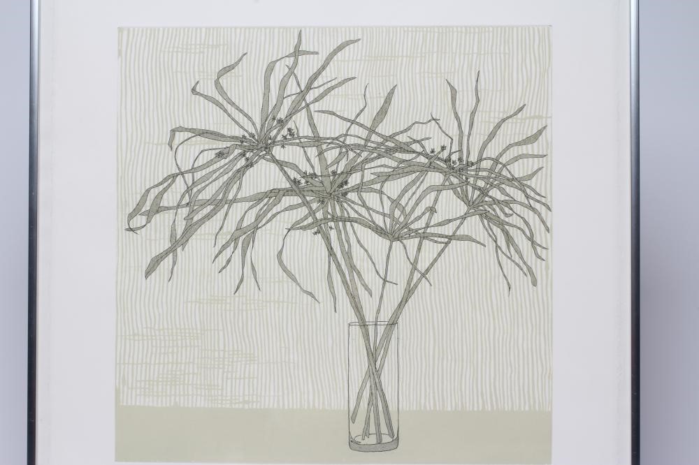 TESSA BEAVER (1932-2018) "Papyrus", 78/150, etching and aquatint, plate size 15 3/4" x 15 3/4", with Image