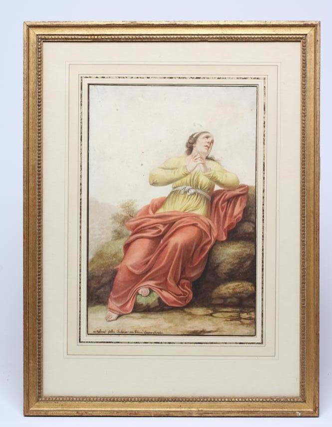 JOHANN CASPAR LAVATER (1741-1801) Madame Goddin Lenhoven, signed and inscribed with title lower Image