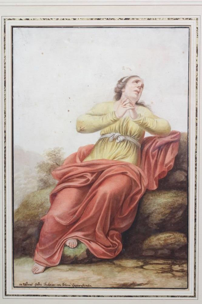 JOHANN CASPAR LAVATER (1741-1801) Madame Goddin Lenhoven, signed and inscribed with title lower Image