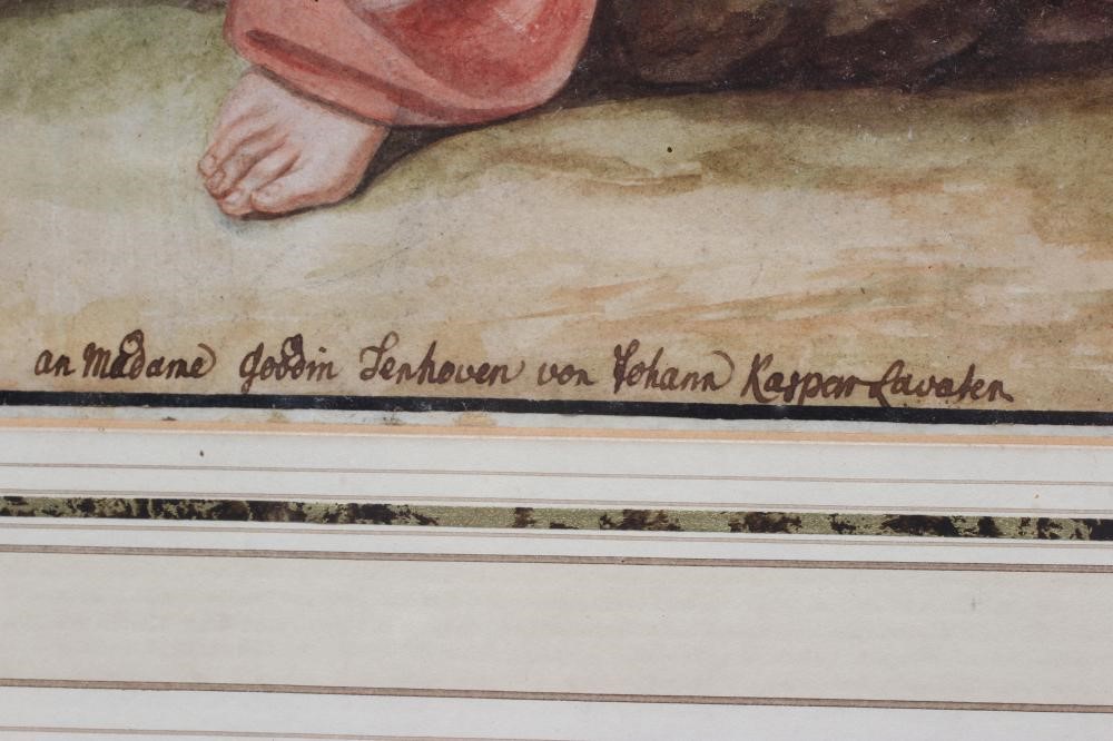 JOHANN CASPAR LAVATER (1741-1801) Madame Goddin Lenhoven, signed and inscribed with title lower Image