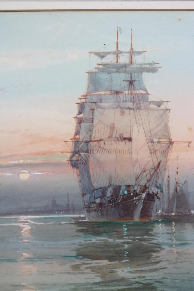 WILLIAM KNOX (1862-1925) Calm Waters, signed lower left, watercolour and gouache, 10" x 14", framed Image