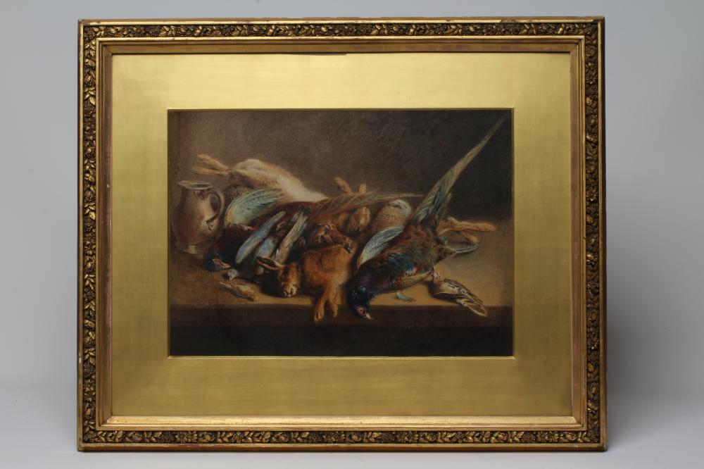 WILLIAM HENRY HUNT (1790-1864) A study of dead game, signed lower left, watercolour, 12 1/2" x 19" Image