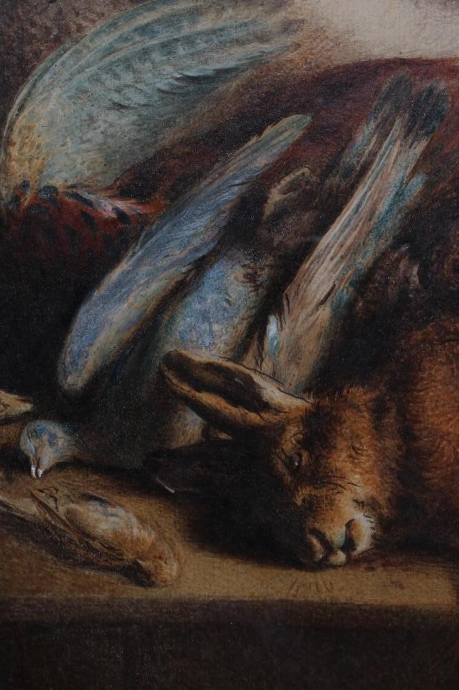 WILLIAM HENRY HUNT (1790-1864) A study of dead game, signed lower left, watercolour, 12 1/2" x 19" Image