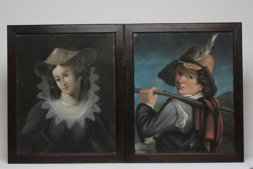 BRITISH SCHOOL (late 19th/early 20th century) Portrait of a young lady wearing a lace collar and hat Image