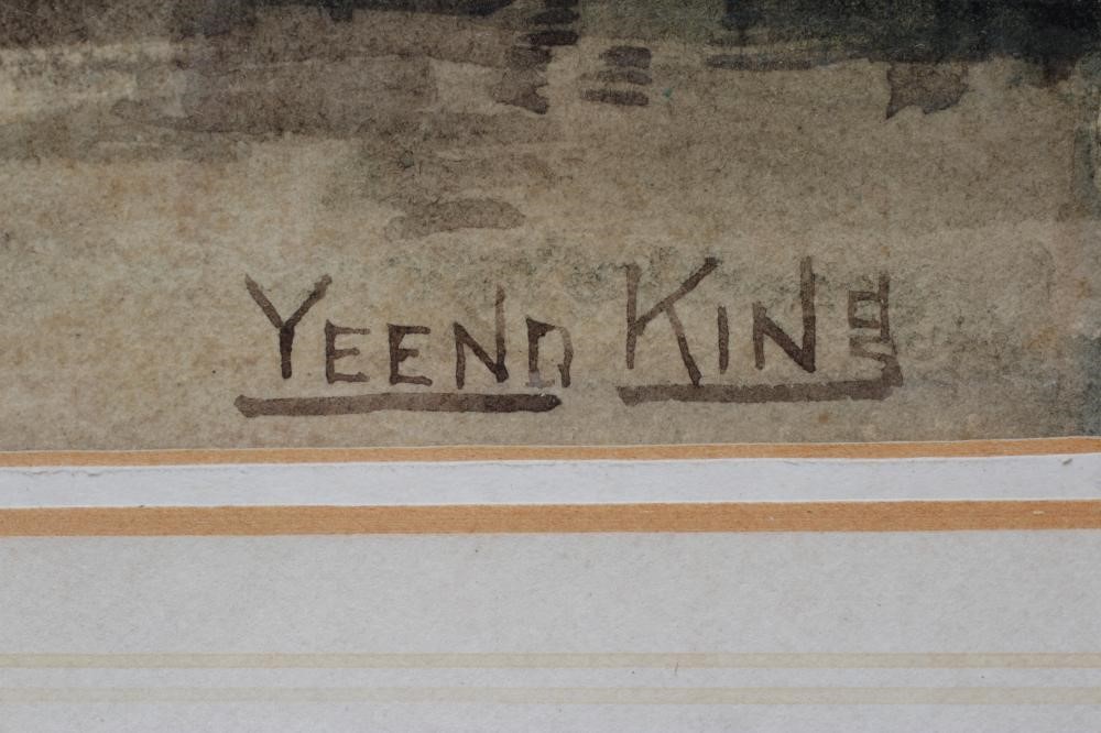 HENRY JOHN YEEND KING (1855-1924) Village scene with geese by a pond, signed lower right, Image