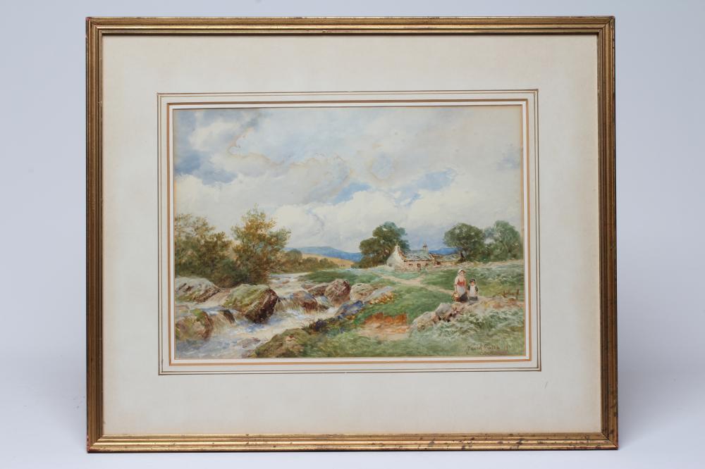 DAVID BATES (1840-1921) Flowing from the Mountains, near Barmouth, North Wales, signed lower right Image