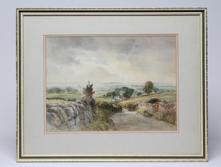 ARTHUR MILES (1905-1987) Prospect from Llantrithyd, signed lower right and dated 69, watercolour, Image