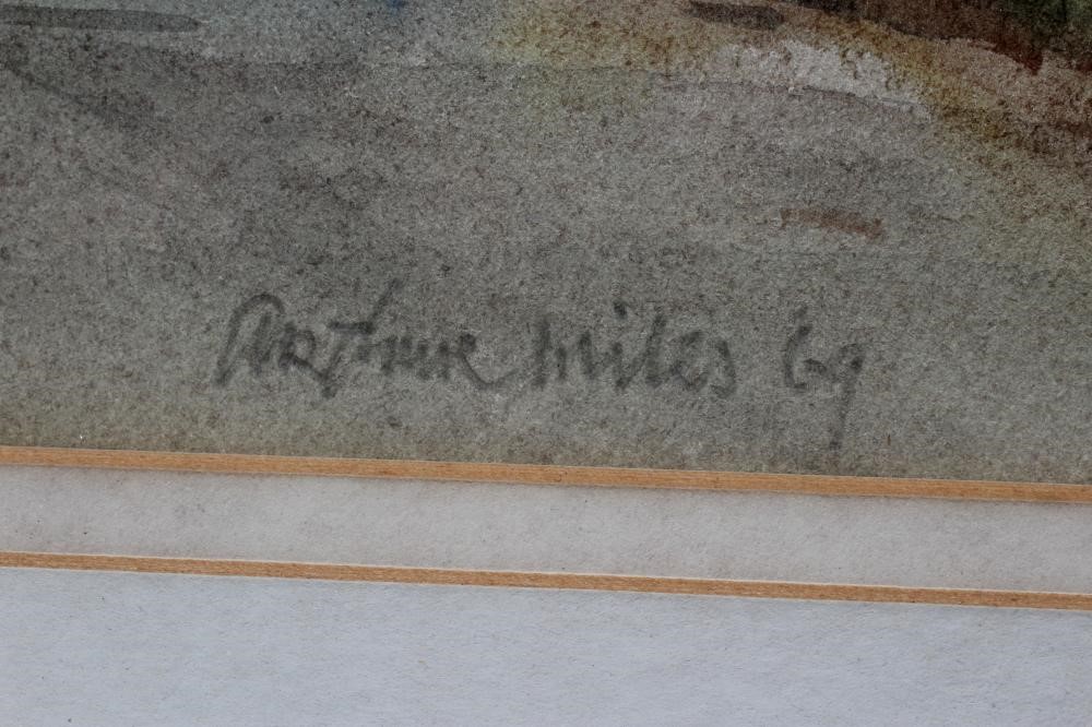 ARTHUR MILES (1905-1987) Prospect from Llantrithyd, signed lower right and dated 69, watercolour, Image