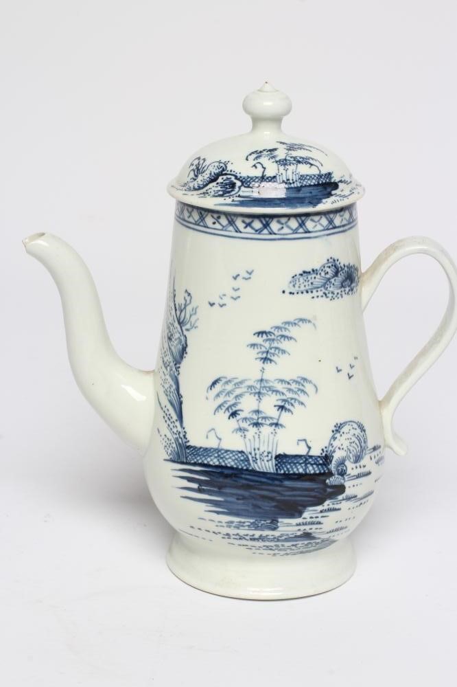 A CHAFFERS PORCELAIN SMALL COFFEE POT AND COVER Image
