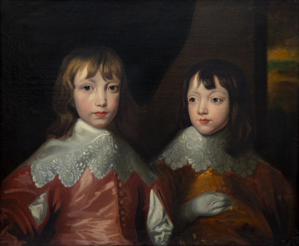 AFTER SIR ANTHONY VAN DYKE (1599-1641) Early 19th century, Portrait of Two Boys in Court Dress, oil Image