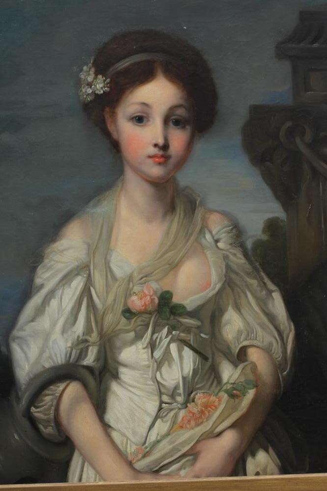 AFTER JEAN BAPTISTE GREUZE (French 1725-1805), 19th century, "La Cruche Cassee" (The Broken Image