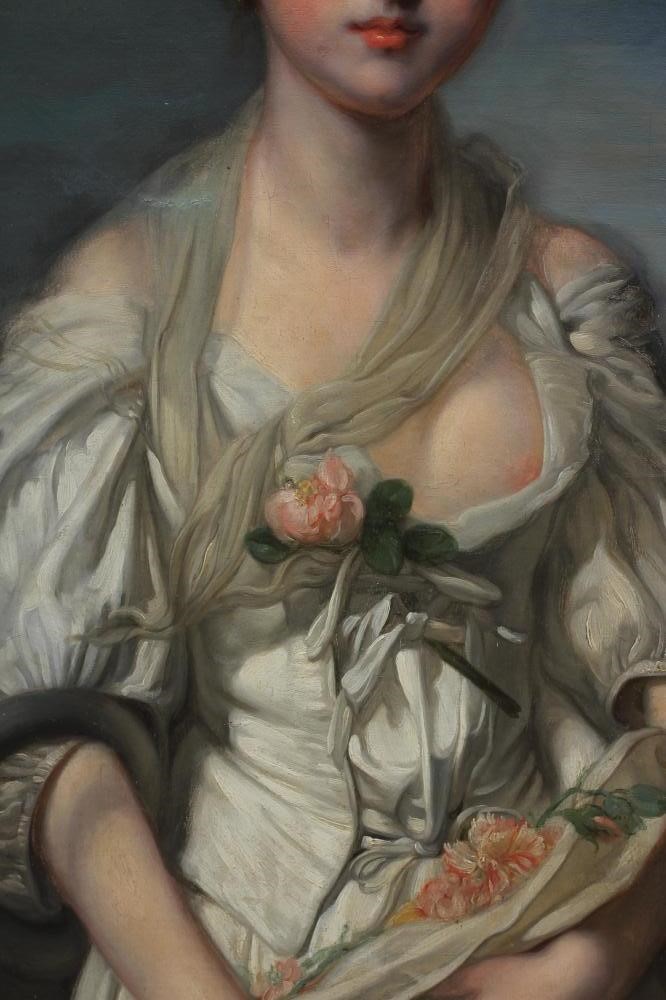 AFTER JEAN BAPTISTE GREUZE (French 1725-1805), 19th century, "La Cruche Cassee" (The Broken Image