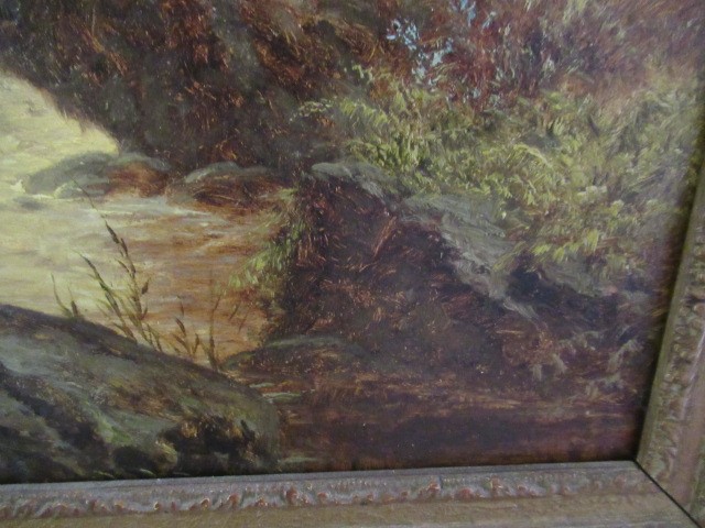 BRITISH SCHOOL (19th century) Extensive landscape with cattle and hills, oil on canvas, 24" x 36", Image