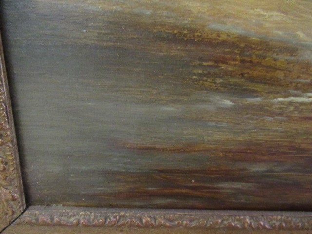 BRITISH SCHOOL (19th century) Extensive landscape with cattle and hills, oil on canvas, 24" x 36", Image