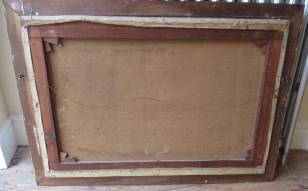 BRITISH SCHOOL (19th century) Extensive landscape with cattle and hills, oil on canvas, 24" x 36", Image