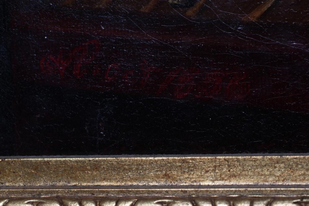 BRITISH SCHOOL (late 19th century) The card players, indistinctly signed and dated lower left, oil Image