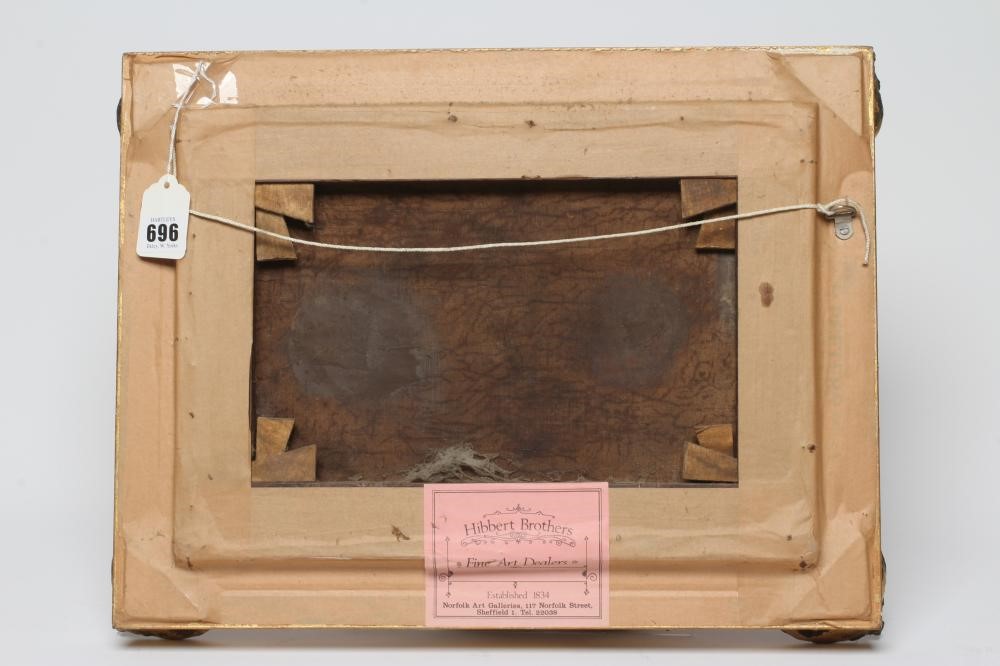 BRITISH SCHOOL (late 19th century) The card players, indistinctly signed and dated lower left, oil Image