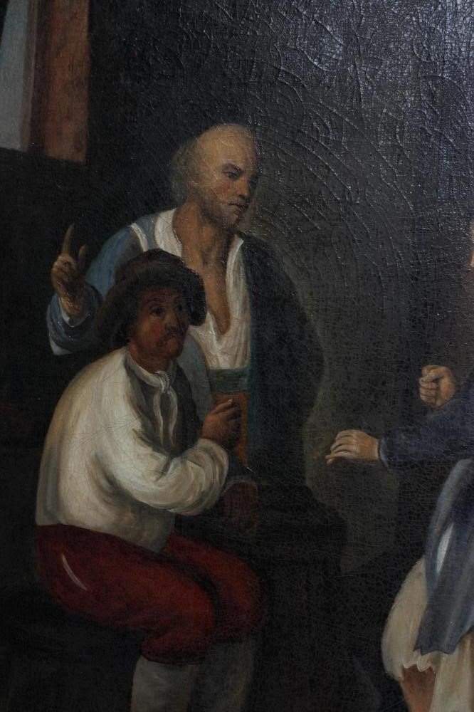 ENGLISH SCHOOL (late 19th century) Tavern Scene, oil on canvas, 23 1/2" x 21 1/2", framed (Est. plus Image