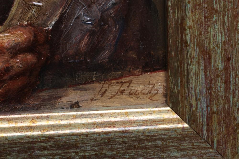 BRITISH SCHOOL (Early 20th century) Fisherman playing cards, indistinctly signed lower right, oil on Image