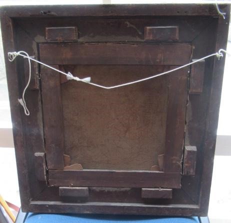 CIRCLE OF GEORGE COLE (1810-1883) Fisherman beside a river, oil on canvas, (tondo), 12 1/2" Image