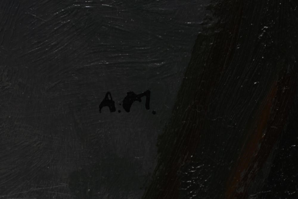 ANDREW MACLAREN (b.1941) Interior scene with young child and vase of flowers, signed with initials Image