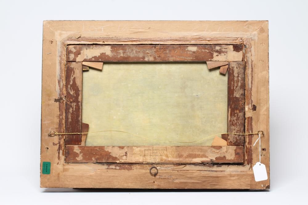 MARK FISHER (1841-1923) Sussex Pastoral, Steyning, signed lower right, dated '74, oil on canvas, 12" Image