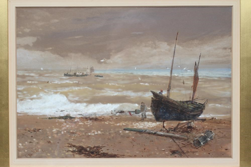 THOMAS BUSH HARDY (1842-1897) "Afternoon Eastbourne", signed lower left and dated 1872, watercolour Image