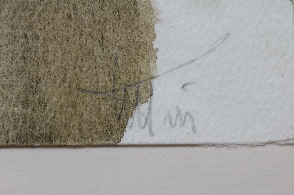 WILLY TIRR (1915-1991) "Autumn III", signed, watercolour, 18" x 9 ¾", aluminium frame (subject to Image