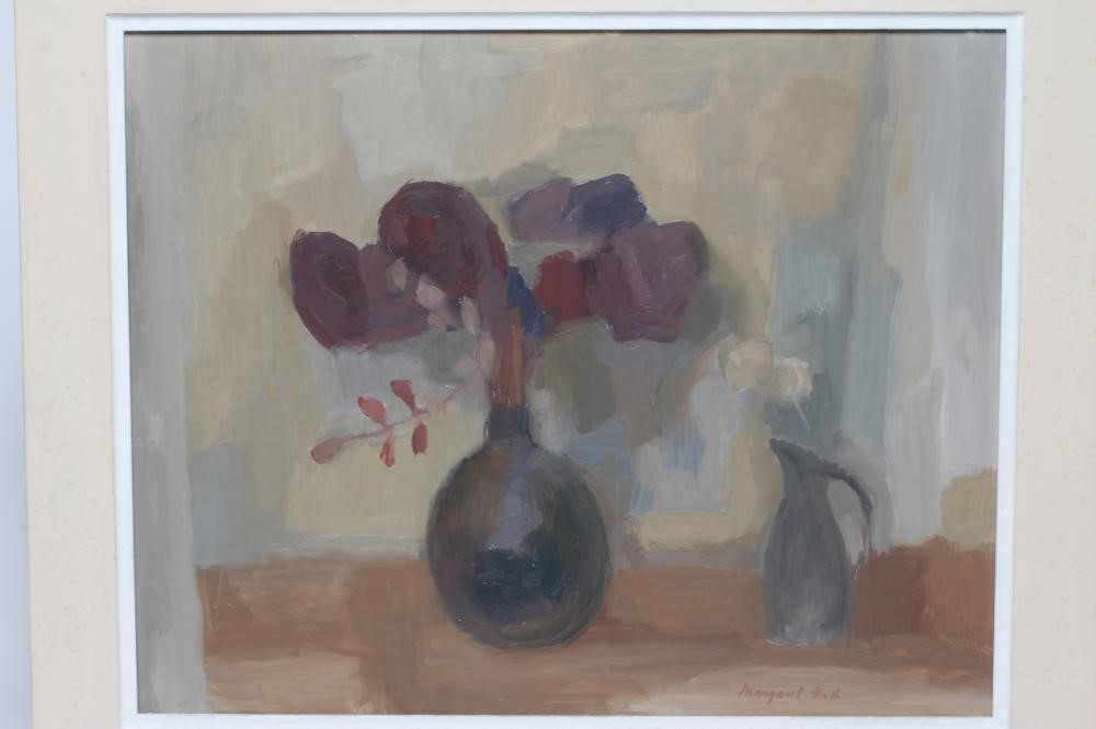 MARGARET FIRTH (1898-1991) "Dark Leaves", signed, oil on board,15" x 19 1/2", framed (subject to Image