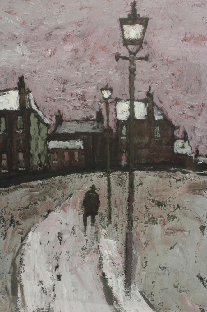 WILLIAM SELBY (b.1933), "Winter", signed, inscribed to reverse, oil on board, 30 1/4" x 30 1/4", Image