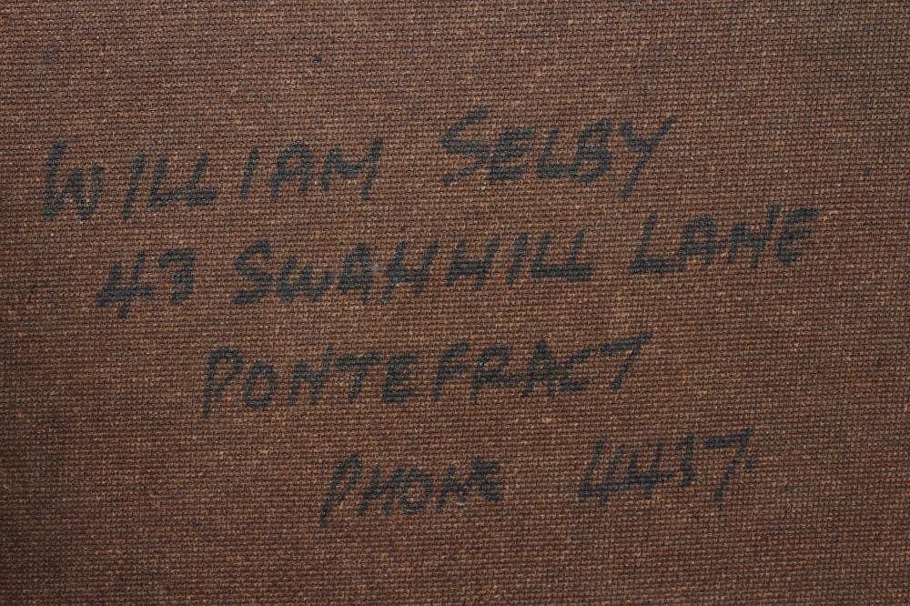 WILLIAM SELBY (b.1933), "Winter", signed, inscribed to reverse, oil on board, 30 1/4" x 30 1/4", Image