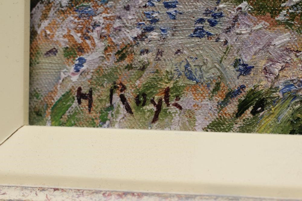 HERBERT F ROYLE (1870-1954) Picking flowers in the Wharfedale Valley Image