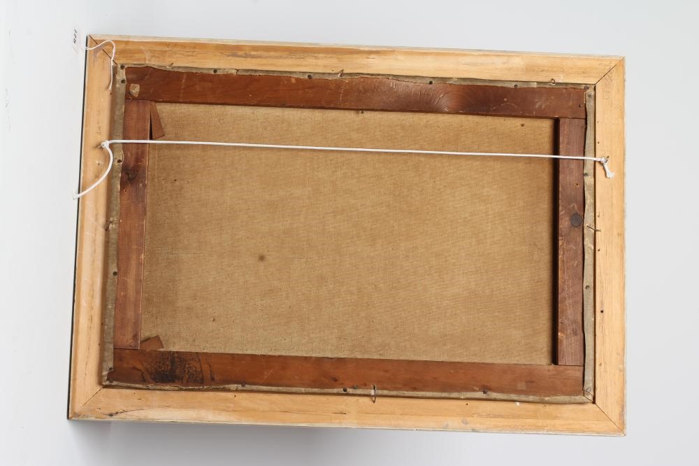 OWEN BOWEN (1873-1967) Sheep being driven over a bridge Image