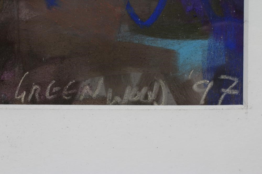 DAVID GREENWOOD (Contemporary) Narrow Boat, Crossflats, nr Bingley, pastel, signed and dated '97 Image