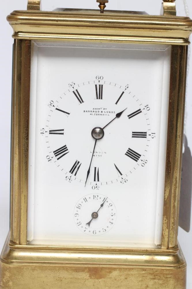 A BRASS CASED CARRIAGE CLOCK Image