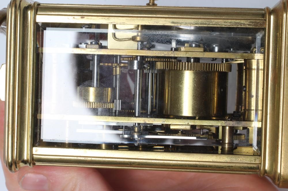 A BRASS CASED CARRIAGE CLOCK Image