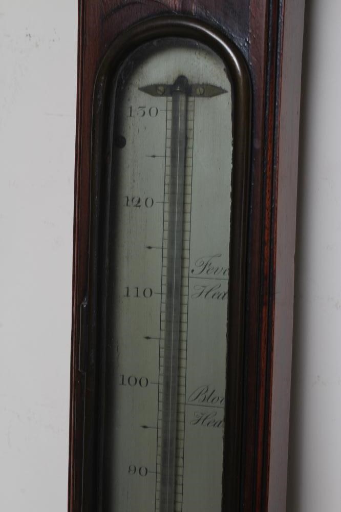 A MAHOGANY CASED THREE GLASS STICK BAROMETER Image