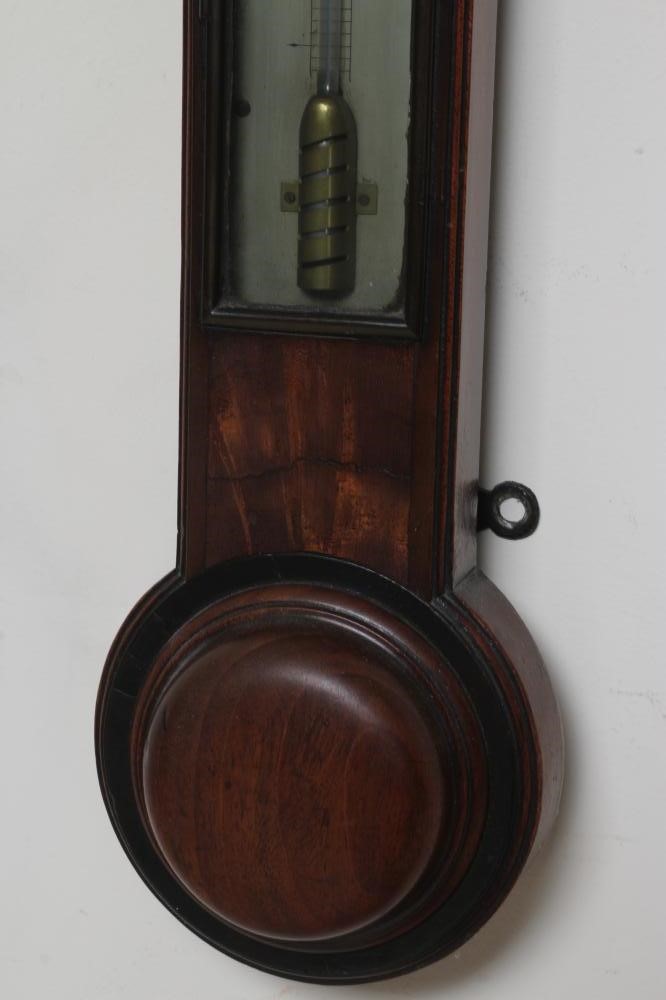 A MAHOGANY CASED THREE GLASS STICK BAROMETER Image