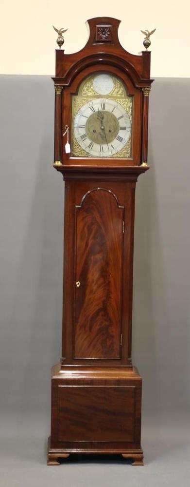 A MAHOGANY LONGCASE CLOCK SIGNED GONLAND SUNDERLAND Image